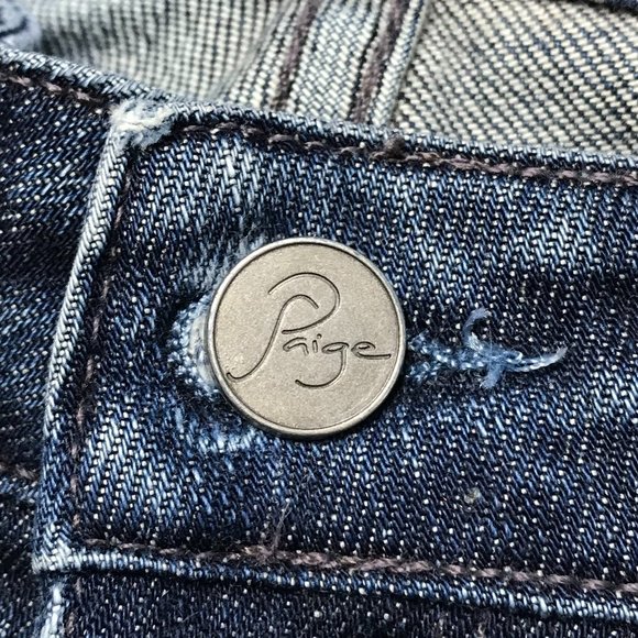 # Paige Pair Fak Boot Cut Jeans Sz 28 - Picture 11 of 13